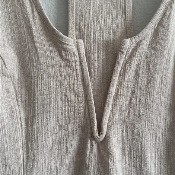 Free People Intimately Ribbed Racerback Mini Dress | Neutral Beige Size Large - Picture 5 of 9